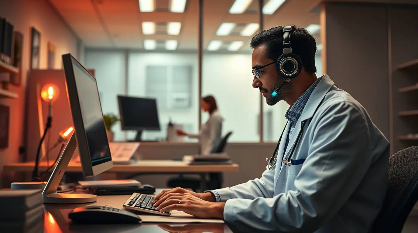 AI assistant helping doctor in clinic