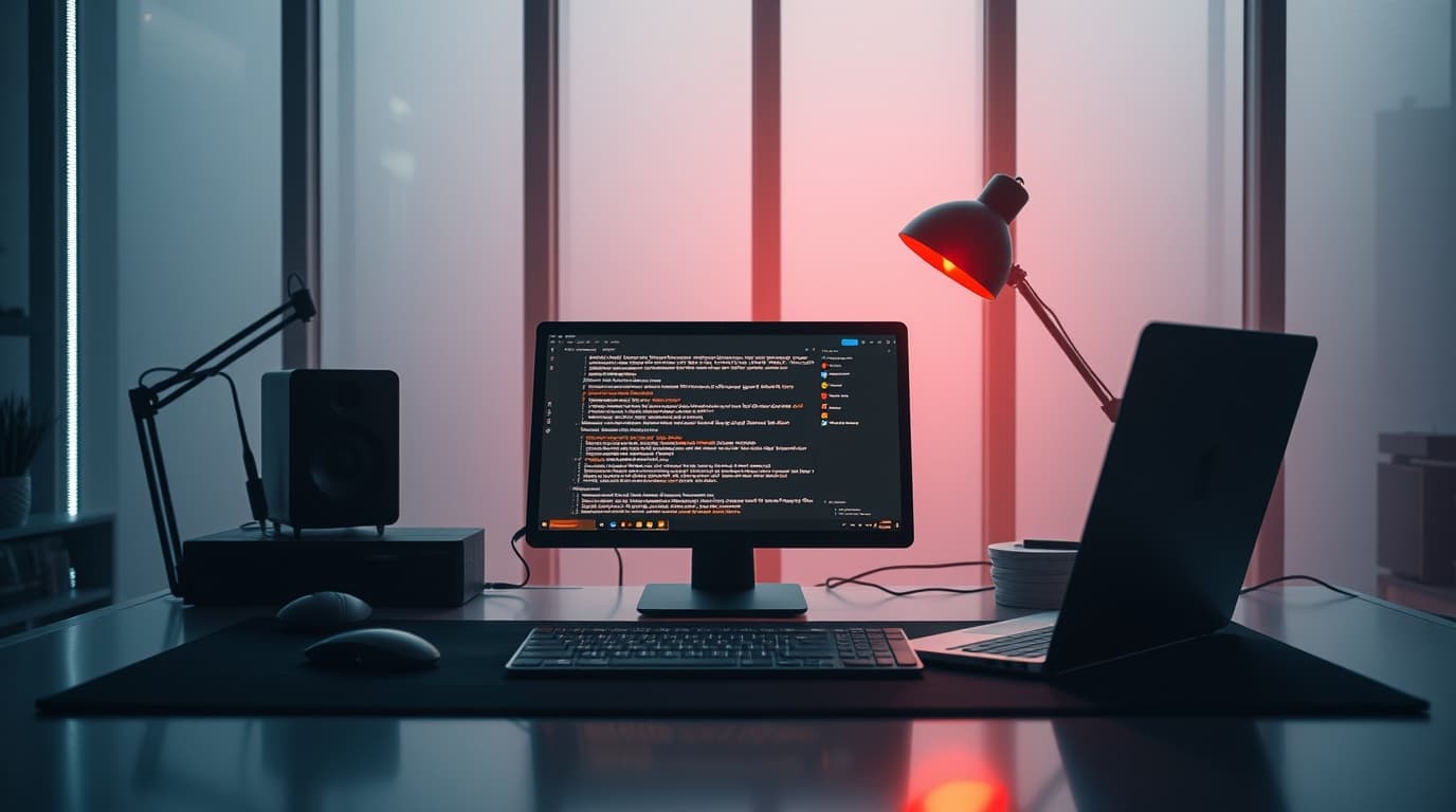 AI creating blog content on laptop